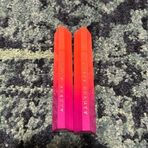 Fenty beauty pout sickle in the shade fuchsia wife, and Gem and I.